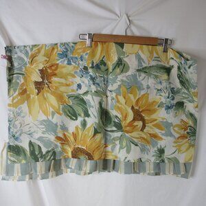 Lot of 8 Sunflower & Stripes Balloon Valance Window Treatments 56x18" NWOT